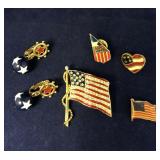 Vintage Collection of Patriotic Pins