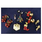 Vintage Collection of Christmas Theme Jewelry