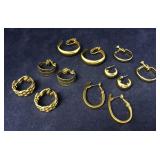 Vintage Collection of Goldtone Hoop Earrings