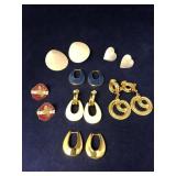 Vintage Interchangeable Hoops & Enamel Earrings