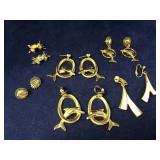 Vintage Collection of Goldtone Earrings