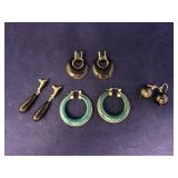 Vintage Enameled & Bead Earrings