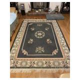Woven Designer Area Rug in Lotus Black