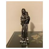 Vintage Pewter Figurine of Mary & Jesus