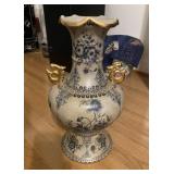Vintage Porcelain Urn w/ Oriental Motif