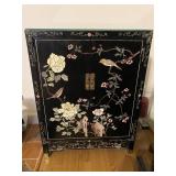 Vintage Japanese Black Lacquer Cabinet
