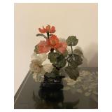 Vintage Oriental Jade and Hardstone Plant