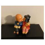 1950 Oriental Kissing Couple Salt And Pepper Shake