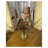 Chinese Jade & Hardstone Tree w/ Celadon Pot