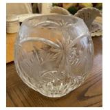 Vintage Crystal Rose Bowl