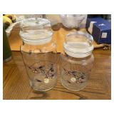 Vintage Princess House Crystal Floral Canisters