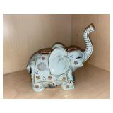 Vintage Oriental Ceramic Elephant Figurine