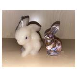 Vintage Fenton Glass Rabbit & Candle