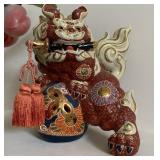 Vintage Pair Japanese Kutani Shishi