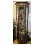 Vintage Black Lacquer Chinoiserie Curio