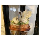 Vintage YSK Yamakuni Swimming Swans Music Box