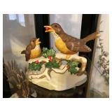 Vintage Bird and Holly Figurine