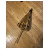 Vintage Oriental Hand-Painted Parasol