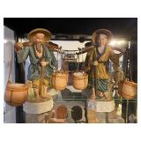 Vtg Japanese Porcelain Couple Wearing Yokes