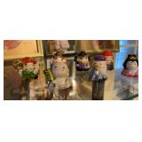 Vintage Japanese Huishan Folk Art Clay Figurines