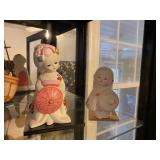 Vintage Pair of Hakata Clay Geisha Dolls