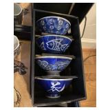 Vintage 4 Pc Japanese Bowl Set for Rice or Soup