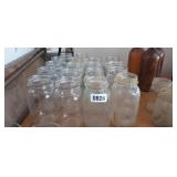 (18) VINTAGE QUART MASON JARS, BALL & ATLAS