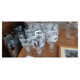 (11) VINTAEG LIBBEY SILVER LEAF FROSTED GOBLETS
