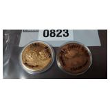 (2) COMMERATIVE COINS, NETHERLANDS & TRADE COIN