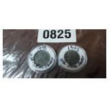 (2) WW2 STEEL PENNIES