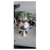 SILVER ON COPPER TEAPOT