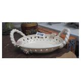 CERAMIC BASKET, WITH ROSES DESIGN