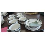 (9) MUGS, (9) SAUCERS JOHNSON BROTHERS ENGLAND