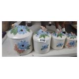 SET OF (4) BUTTERFLY CANISTER SET