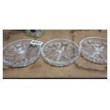 (3) CUT GLASS 5" BOWLS