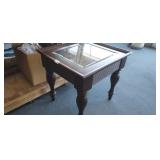 GLASS TOP END TABLE