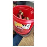 BUCKET FULL OF SHOTSHELLS AND BULLETS, ASST.