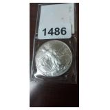 1998 AMERICAN EAGLE, 1 OUNCE, .999 FINE SILVER