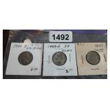 (3) WW2, SILVER WAR NICKELS