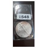 2001 AMERICAN EAGLE, 1 OUNCE, .999 FINE SILVER