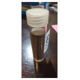 TUBE MOSTLY FULL OF WHEAT PENNIES