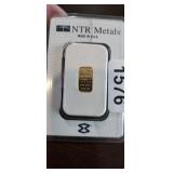 NTR 1/10 TROY OUNCE, .9999 FINE GOLD