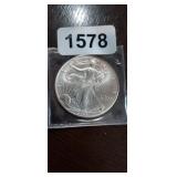 2001 AMERICAN EAGLE, 1 OUNCE .999 FINE SILVER