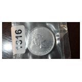 1988 CANADIAN $5. 1 OUNCE .9999 FINE SILVER