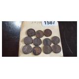 (11) 1910 WHEAT PENNIES