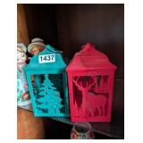 2 PLASTIC VOTIVE HOLDERS