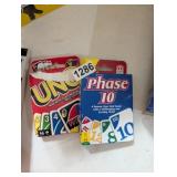UNO AND PHASE 10 CARD GAMES