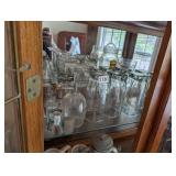 SHELF OF GLASS CUPS