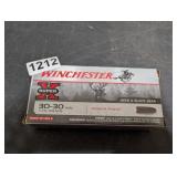 BOX OF (20) WINCHESTER 30-30 AMMO