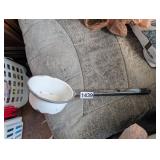 WHITE ENAMEL LADLE